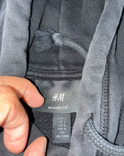 H&M Black Hoodie - XXL