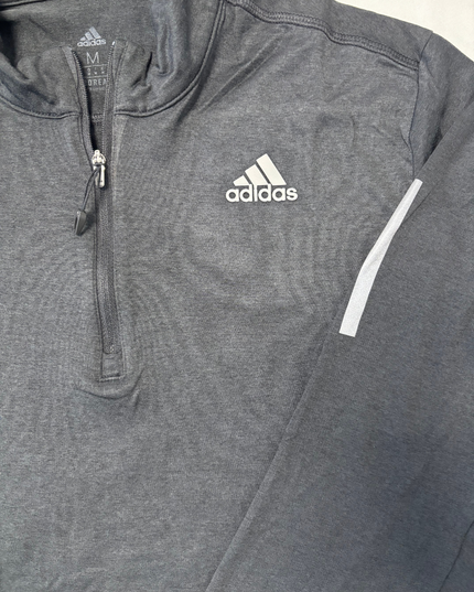 Adidas AEROREADY Quarter-Zip Dark Gray Training Pullover - S