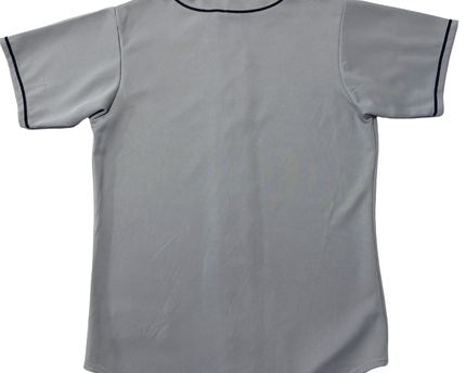 Majestic MLB Grey Button-Up Baseball Jersey