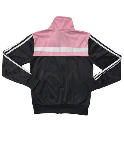 Adidas Originals Pink & Black Colorblock Trefoil Track Jacket