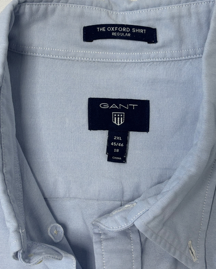GANT Light Blue Oxford Regular Fit Button-Down Shirt