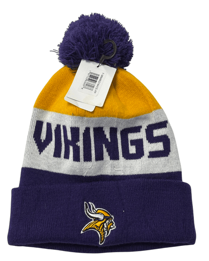 NFL Minnesota Vikings Colorblock Pom Beanie - With Tags