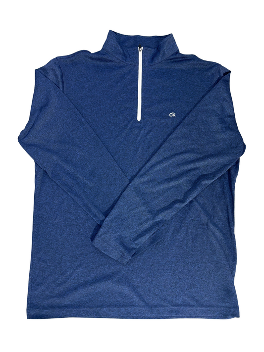 Calvin Klein Golf Quarter-Zip Navy Pullover - M