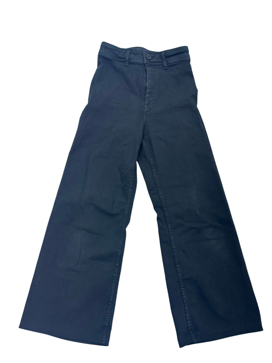 Zara - Wide Leg Marine Straight Black Women Jeans - S | Waist: 26