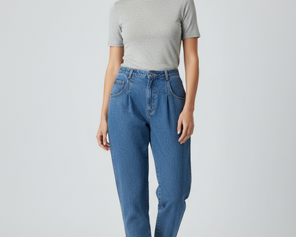 Brittania Blue High-Waisted Tapered Leg Vintage Jeans