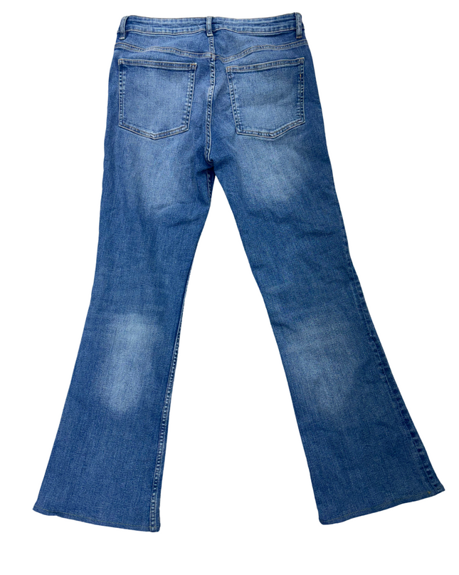 Zara  - Flared Boot-Cut Denim Jeans - L | Waist: 32