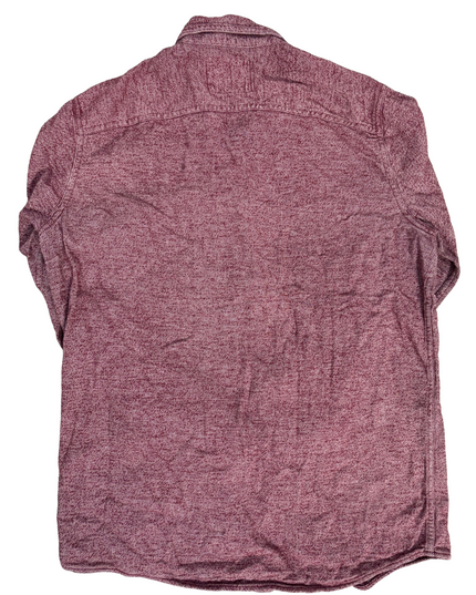 Hollister Red Button-Up Shirt with Contrasting Pocket - S