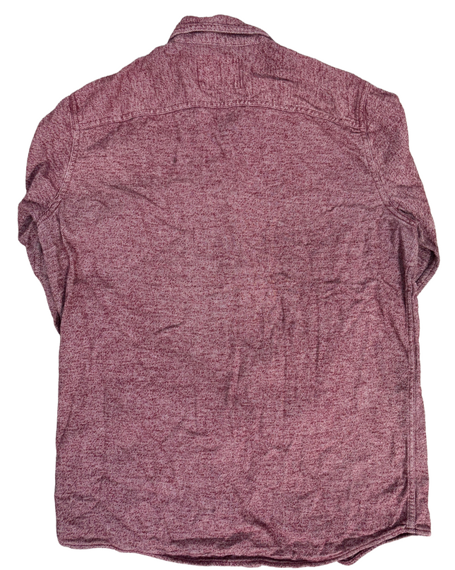 Hollister Red Button-Up Shirt with Contrasting Pocket - S