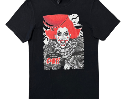 Gildan Softstyle Pennywise Horror Parody Black Graphic T-Shirt - XS