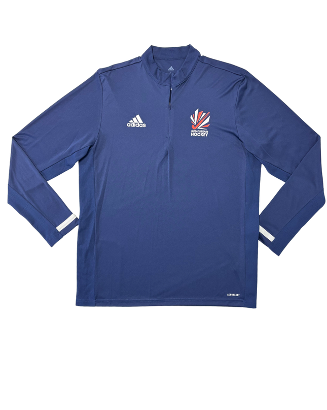 Adidas AEROREADY Great Britain Hockey Navy Quarter-Zip Training Top