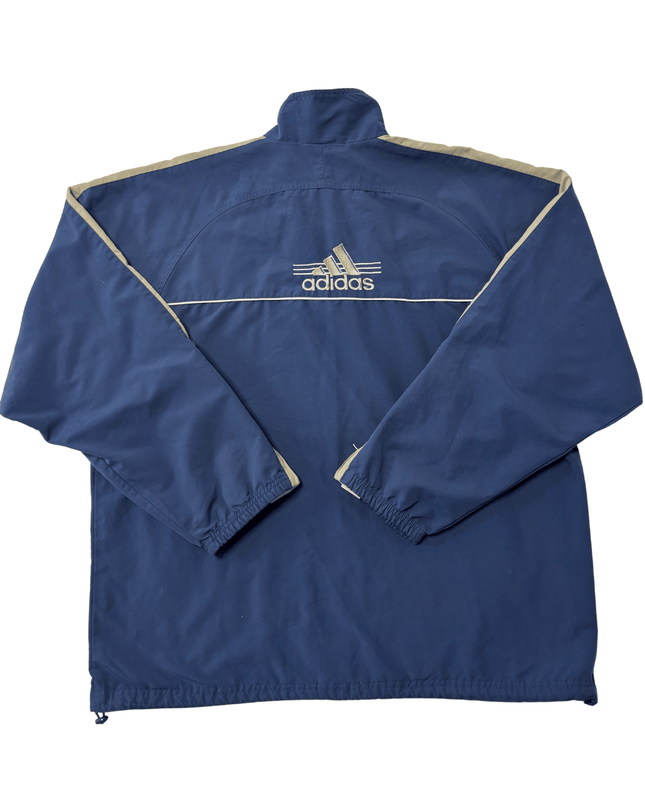 Adidas Royal Blue & Beige Panel Zip-Up Track Jacket