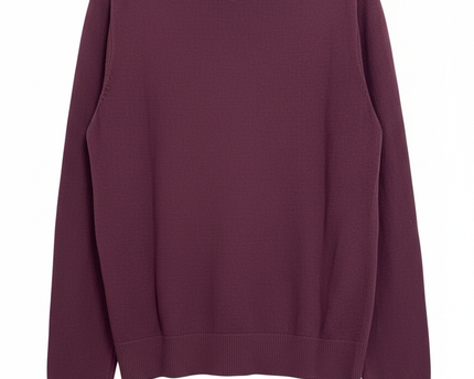 Tommy Hilfiger Maroon V-Neck Pima Cotton Cashmere Sweater