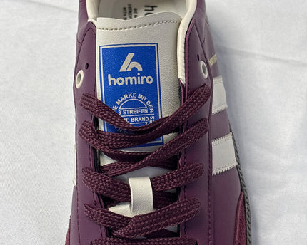 Homiro Burgundy Three Stripe Low Top Sneakers