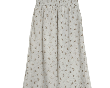 Aeropostale Beige Floral Smocked Bodice Midi Sundress