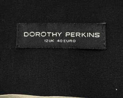 Dorothy Perkins Deep V Black Fitted Tailored Vest