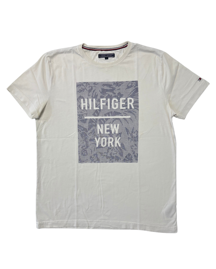 Tommy Hilfiger White "Hilfiger New York" Graphic T-Shirt - M