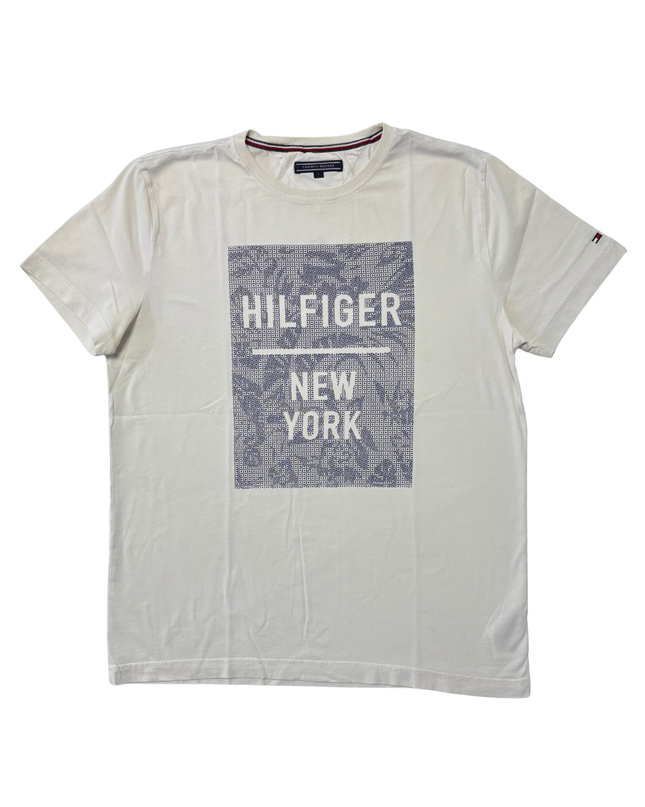 Tommy Hilfiger White "Hilfiger New York" Graphic T-Shirt - M