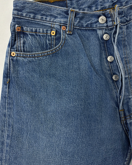 Levi’s 501 Medium Wash Button-Fly Straight Fit Denim Jeans