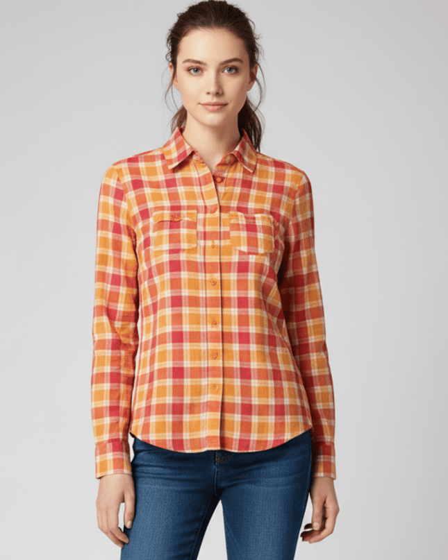 Aeropostale Neon Pink & Orange Long Sleeve Button Down Shirt.