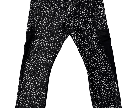Juicy Couture Sport Black & White Leopard Print Performance Leggings