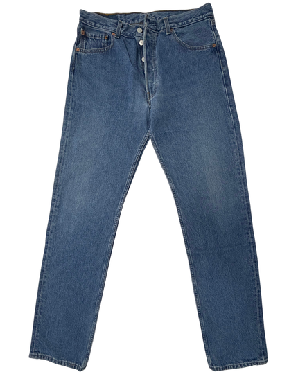 Levi’s 501 Medium Wash Button-Fly Straight Fit Denim Jeans