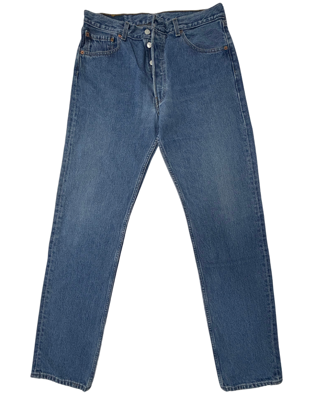 Levi’s 501 Medium Wash Button-Fly Straight Fit Denim Jeans
