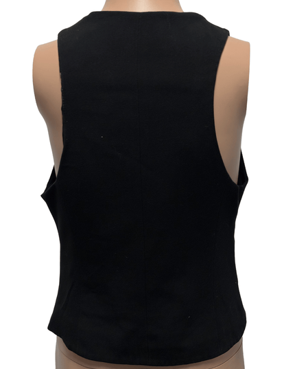 Dorothy Perkins Deep V Black Fitted Tailored Vest