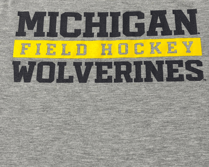Adidas Michigan Wolverines Grey Climalite Field Hockey T-Shirt