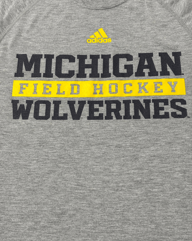 Adidas Michigan Wolverines Grey Climalite Field Hockey T-Shirt