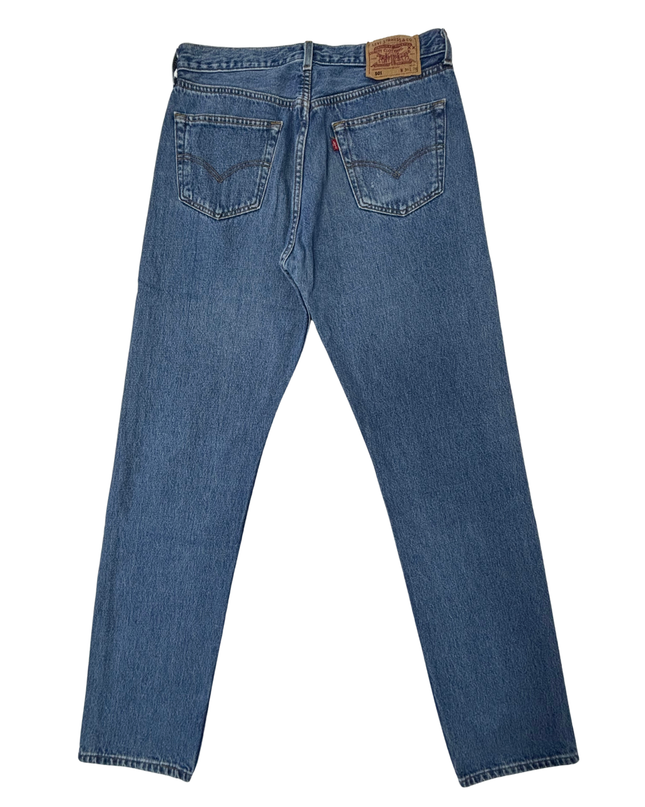 Levi’s 501 Medium Wash Button-Fly Straight Fit Denim Jeans