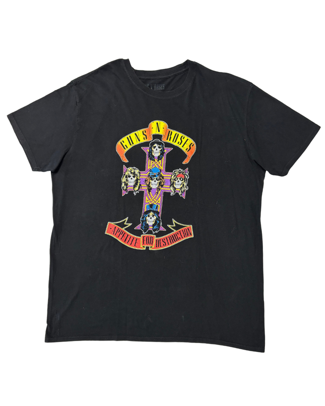 Guns N’ Roses Appetite for Destruction Black Band T-Shirt - XL