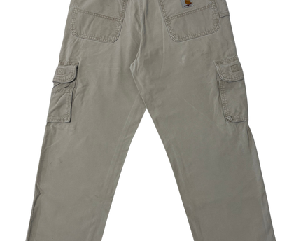 Carhartt Beige Cargo Vintage Distressed Work Pants – S | Waist: 31"