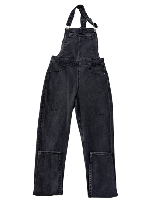 HnM Black Denim Dungarees with Utility Stitch Detail - XS