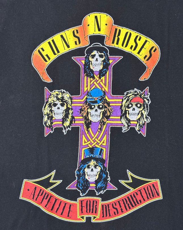 Guns N’ Roses Appetite for Destruction Black Band T-Shirt - XL