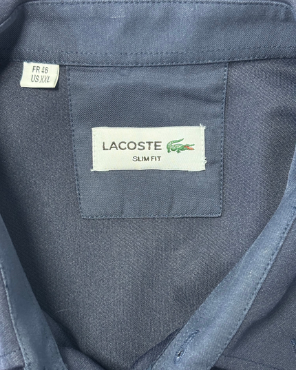 Lacoste Slim Fit Deep Navy Blue Dress Shirt