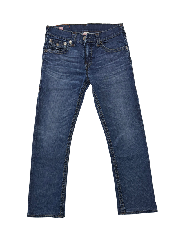 True Religion Flap Pocket Premium Denim Jeans - L | Waist: 34"
