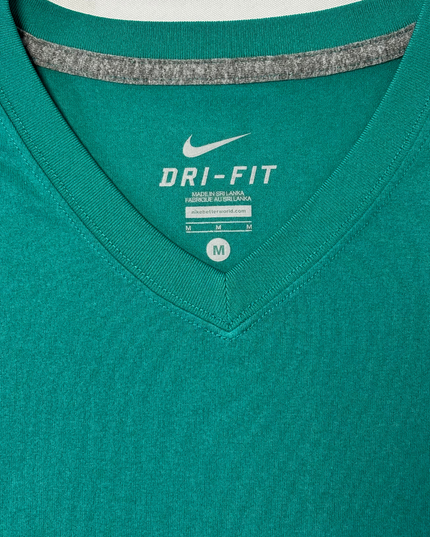 Nike Dri-Fit Teal Green V-Neck Training T-Shirt