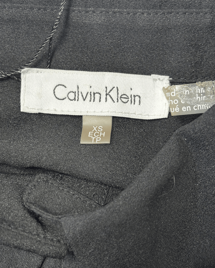 Calvin Klein Short Sleeve Blouse Shirt Black
