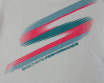 Skechers Performance White Asymmetrical Hem Active T-Shirt - S
