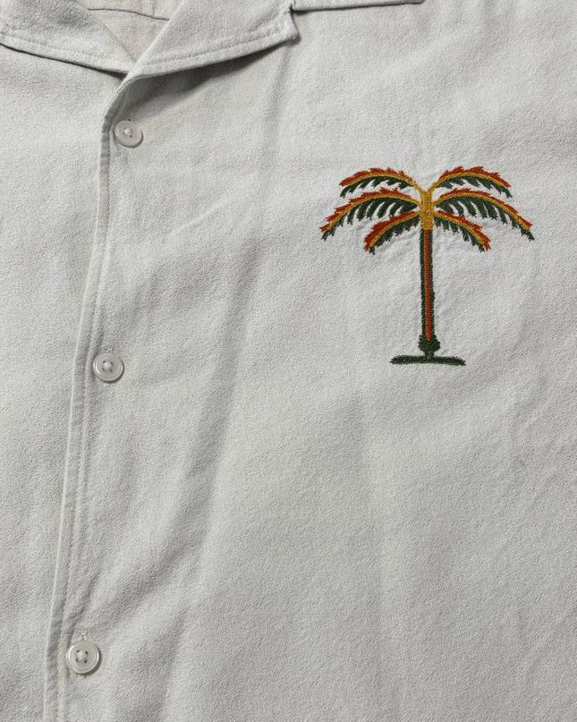 NEXT Textured Palm Tree Embroidered Short Sleeve Shirt