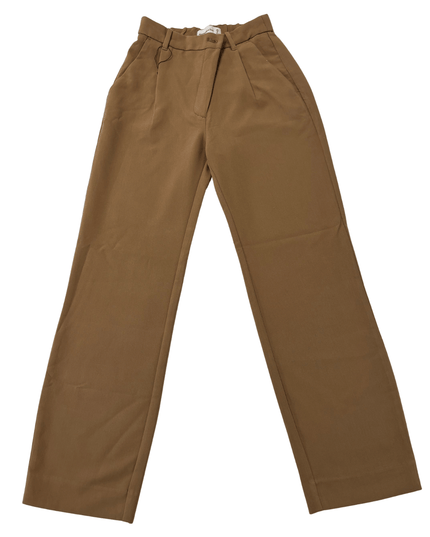 Abercrombie & Fitch Brown Tailored Pleated Wide Leg Trousers