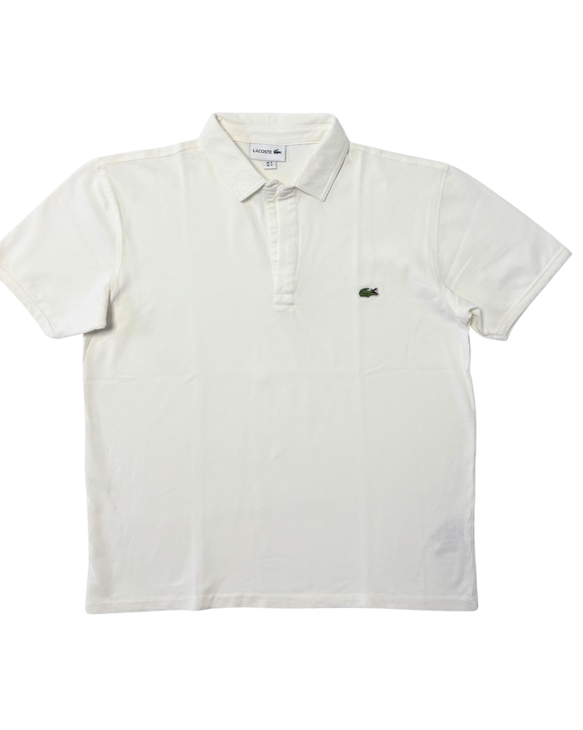 Lacoste Classic White Piqué Polo Shirt - M