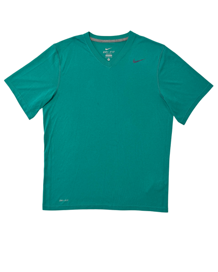 Nike Dri-Fit Teal Green V-Neck Training T-Shirt