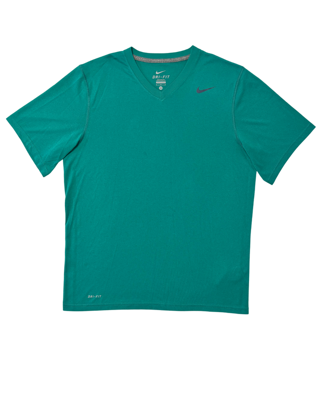 Nike Dri-Fit Teal Green V-Neck Training T-Shirt