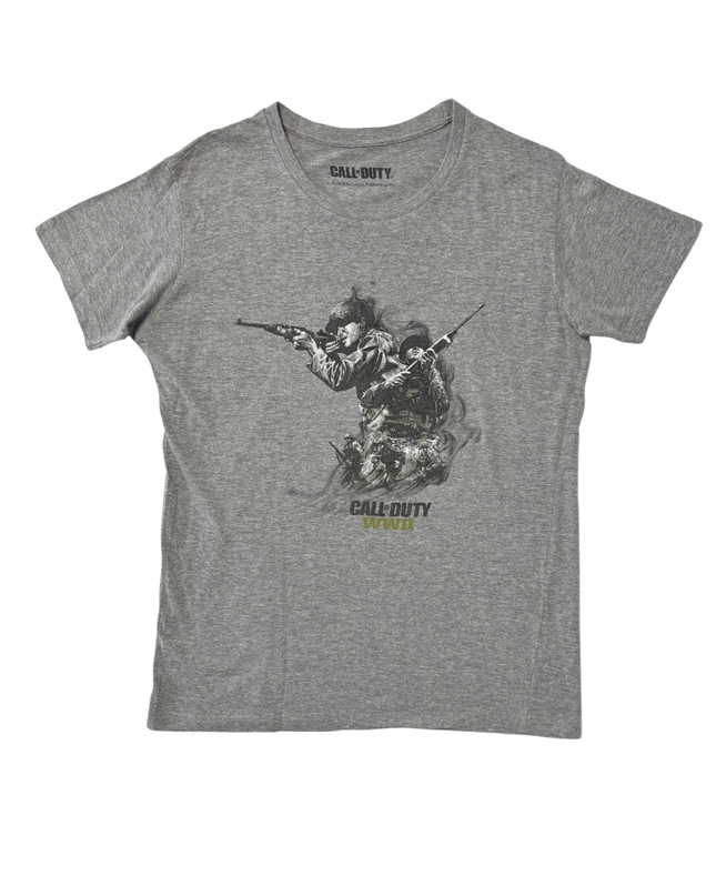 Call of Duty WWII Soldiers Gray Graphic Gaming T-Shirt - M