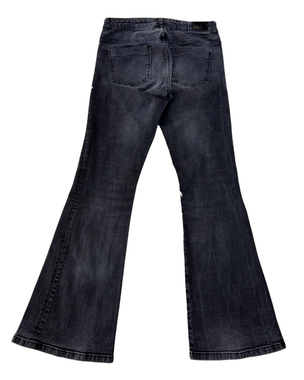 ZARA High-Rise Black Flared Jeans - M