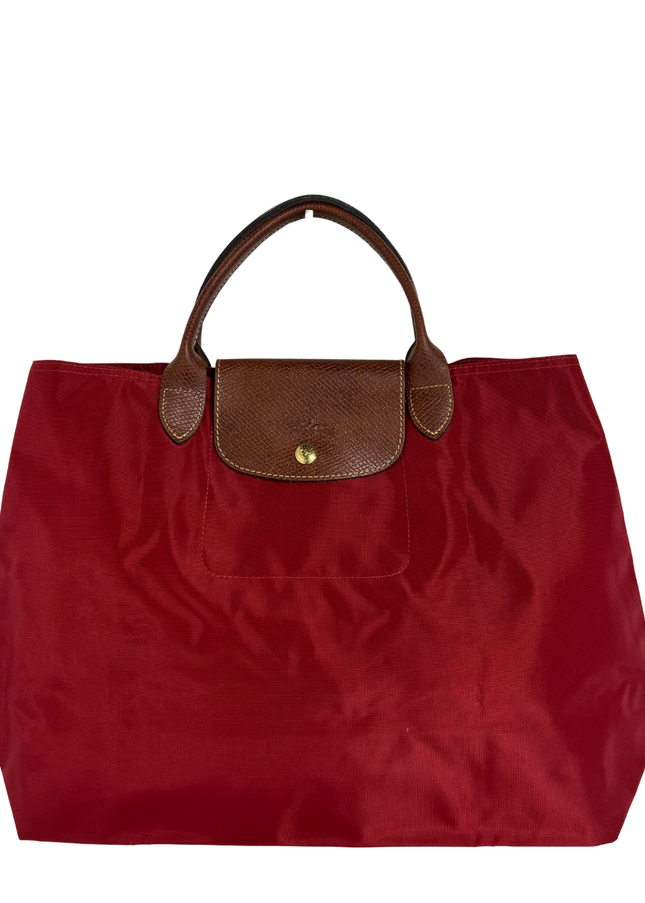 Longchamp Le Pliage Original Large Red Nylon Shoulder Tote Bag