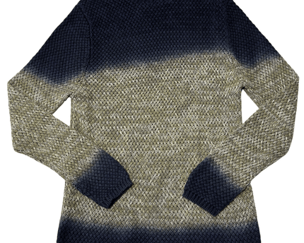 Guess Los Angeles Navy & Olive Dip-Dye Textured Knit Sweater