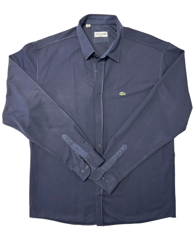 Lacoste Slim Fit Deep Navy Blue Dress Shirt