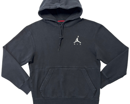 Jordan Black Standard Fit with White Jumpman Logo Pullover Hoodie